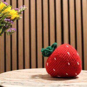 Crochet Strawberry, stuffed toy, plushy amigurumi